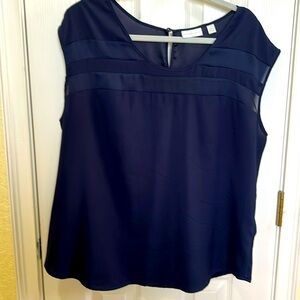 Navy Blue soft rayon size XL top. NEW YORK & COMPANY
